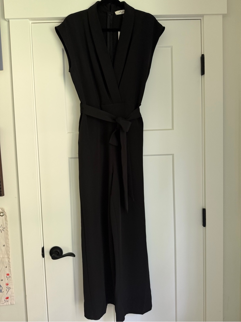 NWT Jumpsuit Sleeveless Tuxedo Wrap with Waist Tie